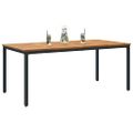 vidaXL Vonkajší stôl Prírodná a čierna 180 x 90 x 75 cm