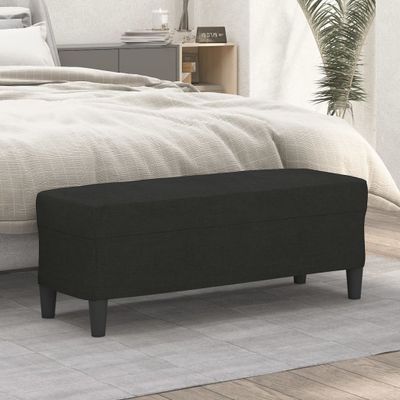 vidaXL Lavička čierna 100x35x41 cm látka