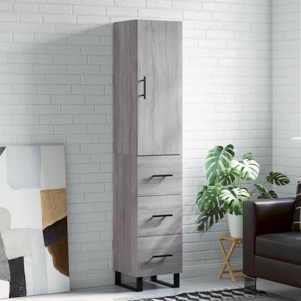 vidaXL Vysoká skrinka dub sonoma 34,5x34x180 cm spracované drevo