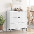 vidaXL Servírovacia skriňa Biela 79,5 x 33 x 82 cm Kompozitné drevo