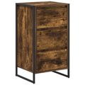 vidaXL Servírovacia skriňa Dymová dub 42 x 36 x 75.5 cm