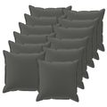 vidaXL Poťah na podložku 12 ks HOUTEN Antracitová 50 x 50 cm Polyester