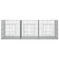 vidaXL 3-panelová klietka pre králiky 163x79x54 cm pozinkované železo