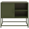 vidaXL TV skrinka olivovozelená 68x39x60,5 cm oceľ