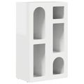 vidaXL Servírovacia skriňa ELST Vysoký lesk bielej 59 x 35 x 100,5 cm