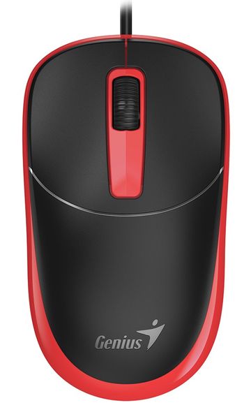 GENIUS DX-123 Sunshine Red/ drôtová/ 1200 dpi/ USB/ čiernočervená Myš, drôtová, optická, 1200DPI, 3 tlačidlá, USB, čierno-červená