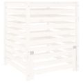 vidaXL Kompostér biely 82,5x82,5x99,5 cm masívne borovicové drevo