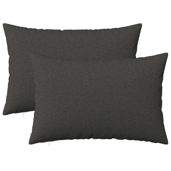 vidaXL Poťah na podložku 2 pcs HEERLEN Tmavosivá 30 x 50 cm