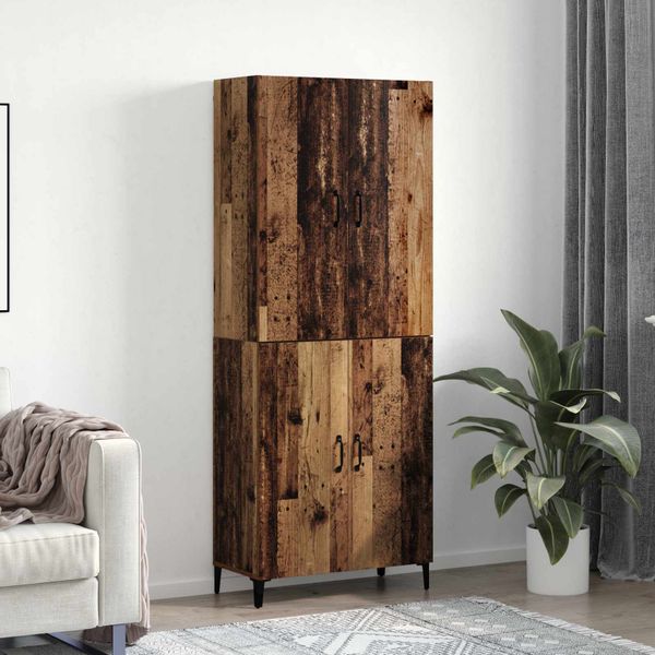 vidaXL Highboard 2 pcs Staré drevo Kompozitné drevo