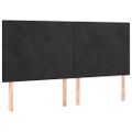 vidaXL Posteľný rám boxspring s matracom čierny 160x200 cm zamat