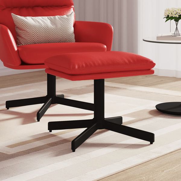 vidaXL Podnožka vínovo červená 60x60x36 cm umelá koža