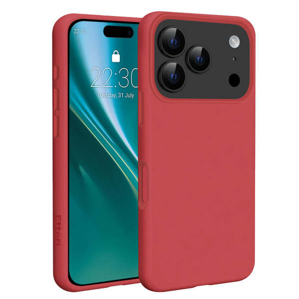 Etteri Silicone Mag case for iPhone 17 Pro Max / 18 Pro Max raspberry