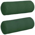 vidaXL Podložkové vankúše 2 pcs Tmavozelená Ø 25 x 70 cm