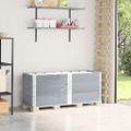 vidaXL Paletové ohrádky 3 ks sivé 150x50 cm borovicový masív