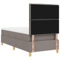 vidaXL LED box s pružinami s čelnou doskou Sivohnedá 90 x 190 cm látka