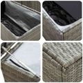 vidaXL Záhradný úložný box sivý 200x50x60 cm polyratanový