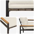 vidaXL Vonkajšia lavička 2 -Seater 116 x 67,5 x 72 cm polyratan