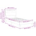 vidaXL Rám postele s LED pásikmi Biela 100 x 200 cm Umelá koža