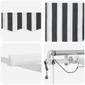vidaXL Automaticky zaťahovacia markíza LED antracit a biela 450x300 cm