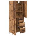 vidaXL Highboard 2 ks Staré drevo 69,5 x 34 x 180 cm Kompozitné drevo