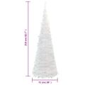 vidaXL Umelý vianočný stromček vyskakovací 200 LED biely 210 cm
