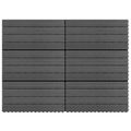 vidaXL Dlažba na terasu 6 ks Biely 60 x 30 cm WPC