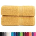vidaXL Prémiové umývacie utierky SOLUND 2 ks zlaté 30x30 cm 600 g/m²