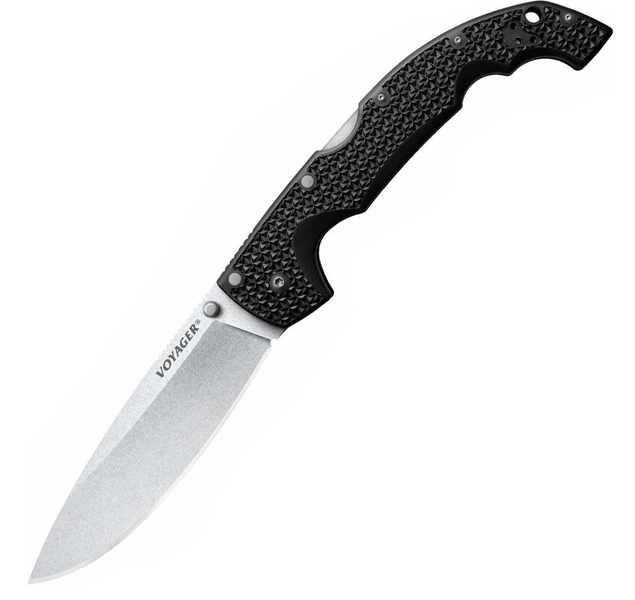 Cold Steel 29AXBZ Extra Large Drop Point Voyager taktický nôž 14 cm, Stonewash, čierna, Griv-Ex