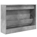 vidaXL Botník betónovo sivý 80x21x57 cm spracované drevo