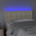 vidaXL Čelo postele krémové 90x5x78/88 cm umelá koža