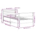 vidaXL Posteľ bez matraca 75x190 cm masívna borovica