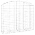 vidaXL Oblúkový gabionový kôš 200x50x160/180 cm pozinkované železo