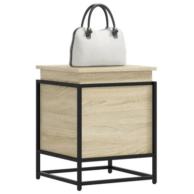 vidaXL Úložný box s vekom dub sonoma 40x40x51,5 cm kompozitné drevo