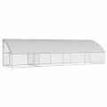 vidaXL Klietka pre sliepky 4 ks Strieborná 800 x 200 x 200 cm