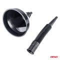 Flexibilný čierny univerzálny lievik so sitkom na kvapalné palivo vodu 13,5 cm AMiO-04036