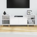 vidaXL TV skrinka lesklá biela 160x35x55 cm spracované drevo