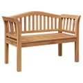 vidaXL lavička Hnedá 120 x 53,5 x 85 cm Tíkový masív