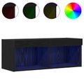 vidaXL Zostava TV skriniek 80 x 30 x 30 cm Čierny dub Kompozitné drevo