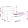 vidaXL Boxspring posteľ s matracom tmavohnedá 200x200 cm látka