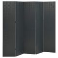 vidaXL 5-panelové paravány 2 ks antracitové 200x180 cm oceľ