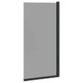 vidaXL Sprchová clona do kúpeľne Čierna 68 x 130 cm Tvrdené sklo