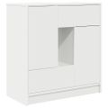 vidaXL Komoda so zásuvkami a dvierkami, biela 70,5x34x74,5 cm