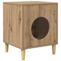 vidaXL Mačka Dom Dub artisan 42,5 x 40 x 53 cm Kompozitné drevo