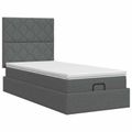 vidaXL Polohovací postel s matrací Tmavosivá 80 x 200 cm Látka