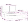 vidaXL Boxspring posteľ matrac a LED kapučínová 180x200 cm umelá koža