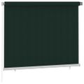 vidaXL Vonkajšia zatemňovacia roleta 185 (Š) x 140 (V) cm tmavozelená HDPE