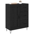 vidaXL Servírovacia skriňa so zásuvkou Čierny Dub 69,5 x 34 x 90 cm