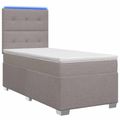 vidaXL Posteľ boxspring s matracom Sivohnedá 90 x 190 cm Látka