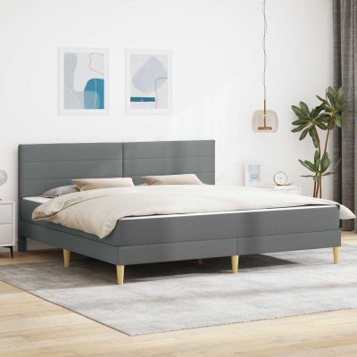 vidaXL Rám postele s matracom Tmavo šedá 180 x 200 cm látka