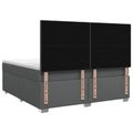 vidaXL Posteľ boxspring s matracom Tmavosivá 140 x 190 cm Látka